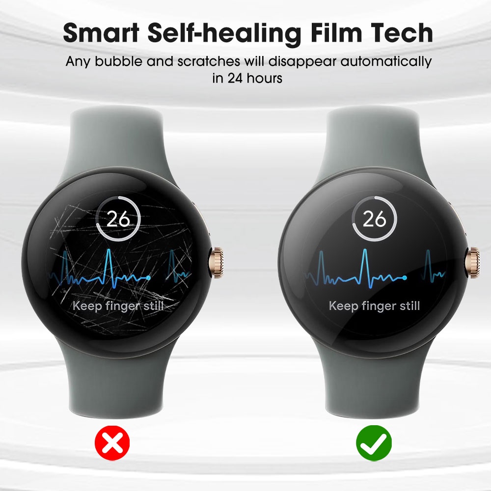 1 Pc Pelindung Layar Hydrogel HD Bening Anti Gores Bahan TPU Untuk Google Pixel Smartwatch