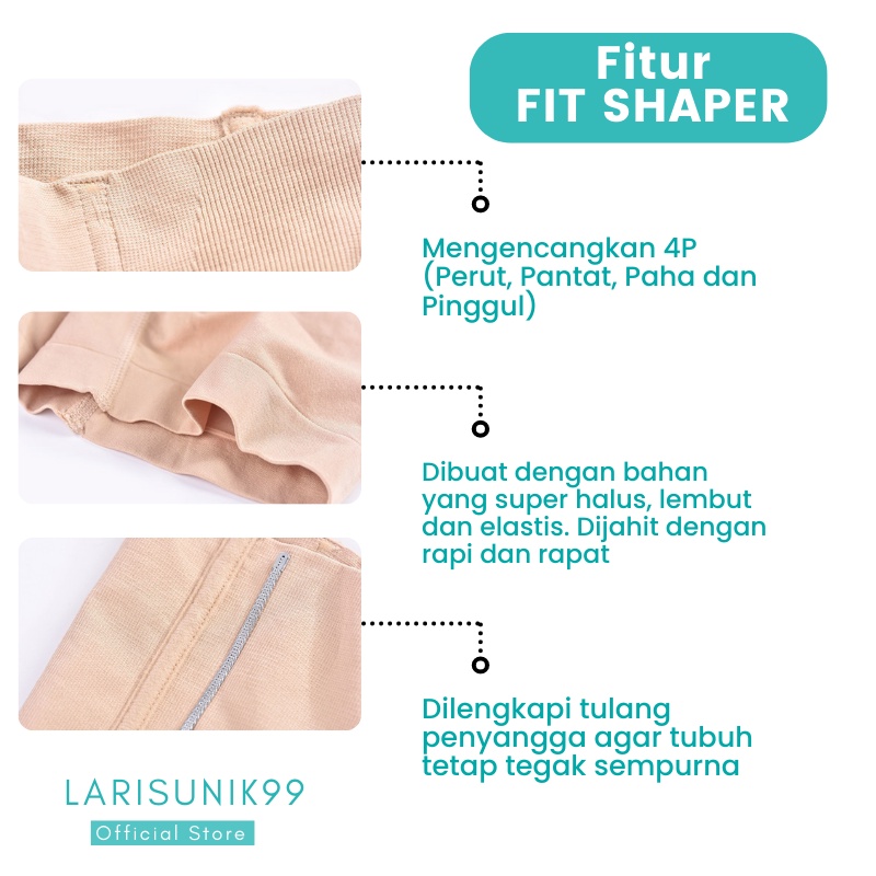 Celana Pembakar Lemak Munafie Fit Shaper Sepaha Pakaian Dalam Wanita Korset Pelangsing Underwear