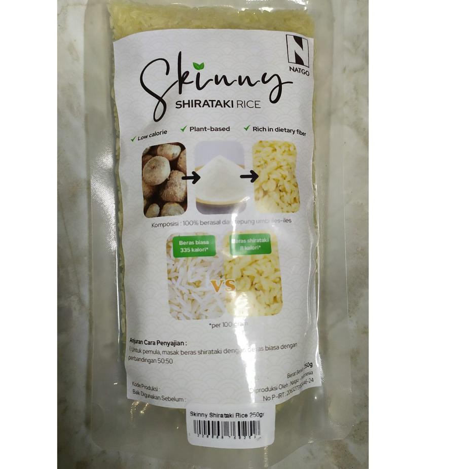 

BAYAR DITEMPAT✔️Natgo Skinny Shirataki Rice 250gr / Beras Shirataki Skinny Cocok Untuk Diet|RA2