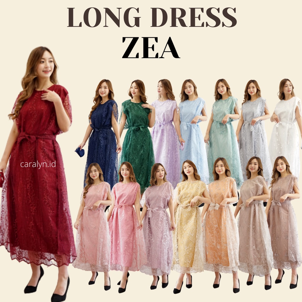 LONG DRESS TILE SUPER MEWAH ZEA DRESS KONDANGAN