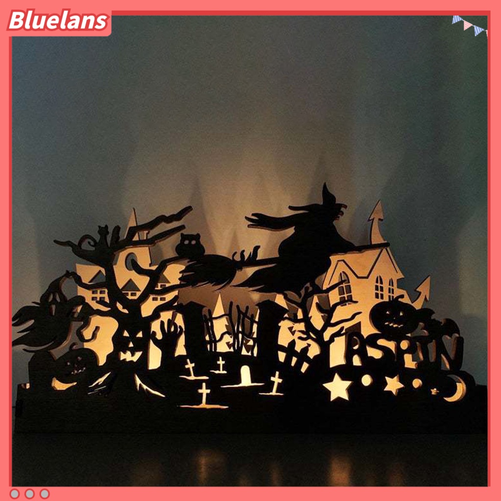 Ornamen Kotak Lilin Bahan Besi Tema Halloween Untuk Dekorasi Teras