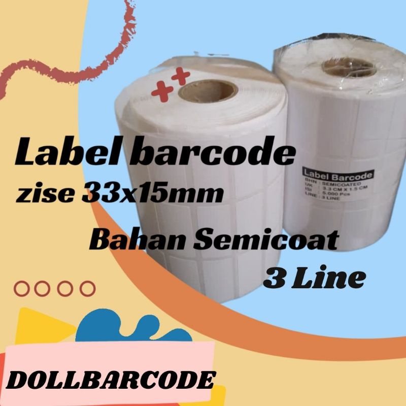 

label barcode 33x15mm 3line