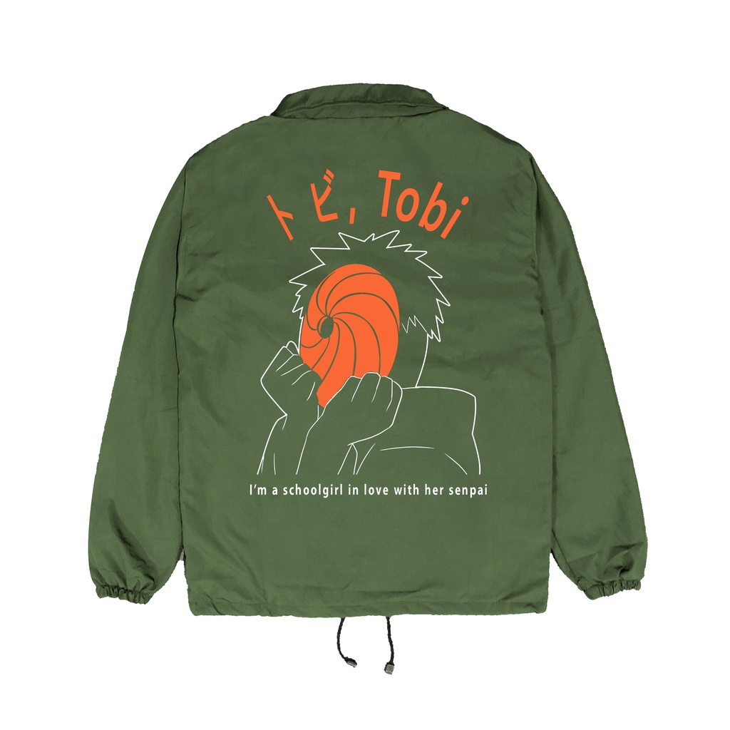 Jaket Coach Anime Naruto Tobi Akatsuki Hijau
