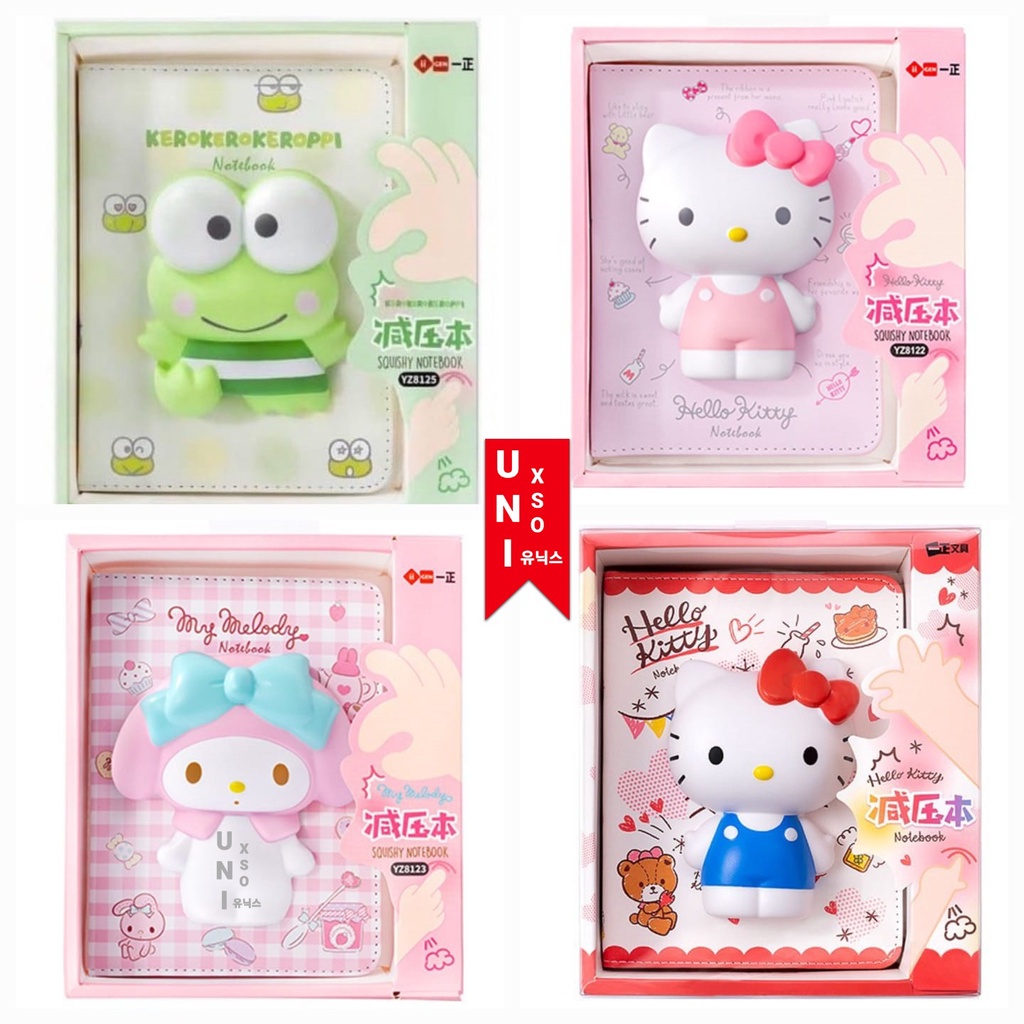 

Unixso Sanrio original squishy Notebook Agenda Buku Catatan Anak Lucu|Kado natal anak Christmast|cute book sanrio