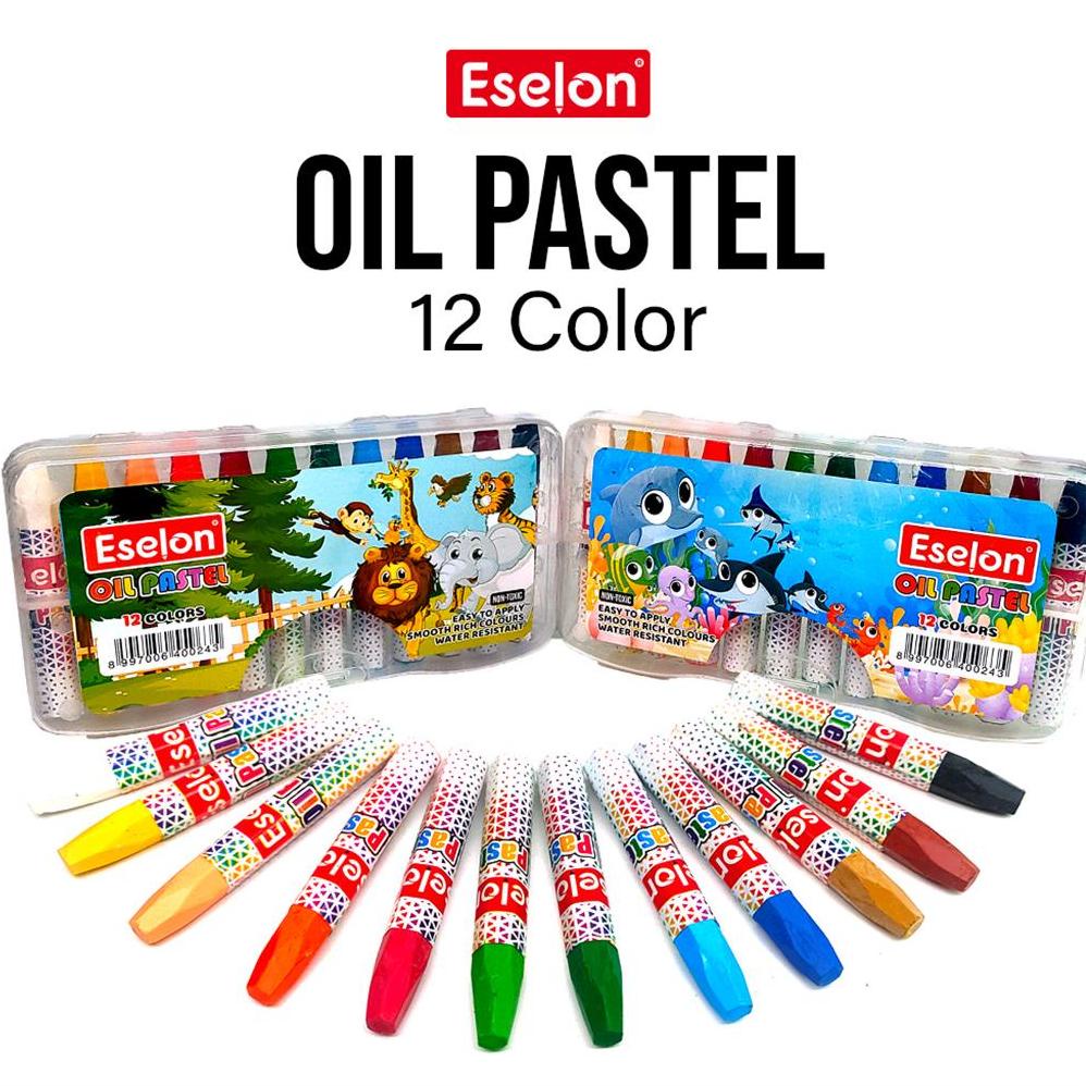 

TERPOPULER Crayon / Oil Pastel / Crayon Eselon 12 colors ☄ 861
