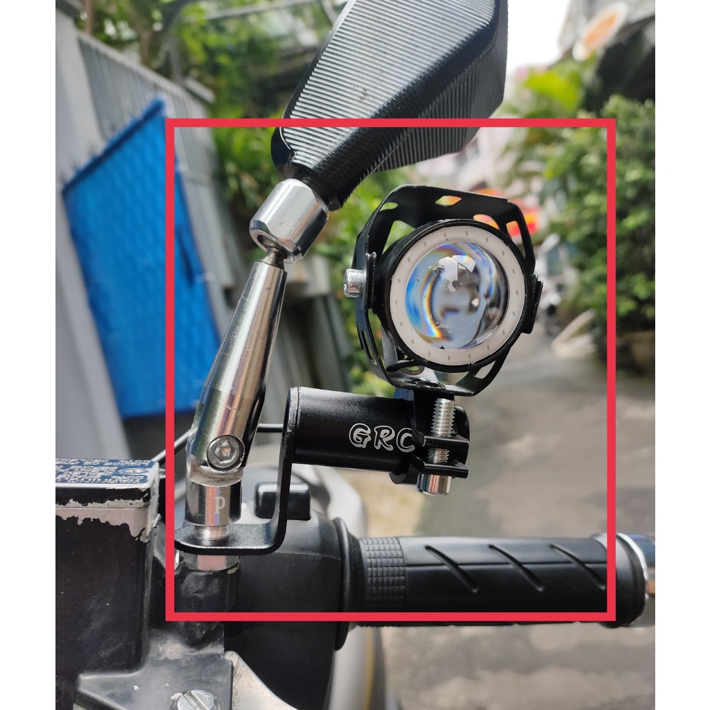 Lampu tembak sorot LED Cree U7 mini AE DE biru merah PLUS Breket cnc
