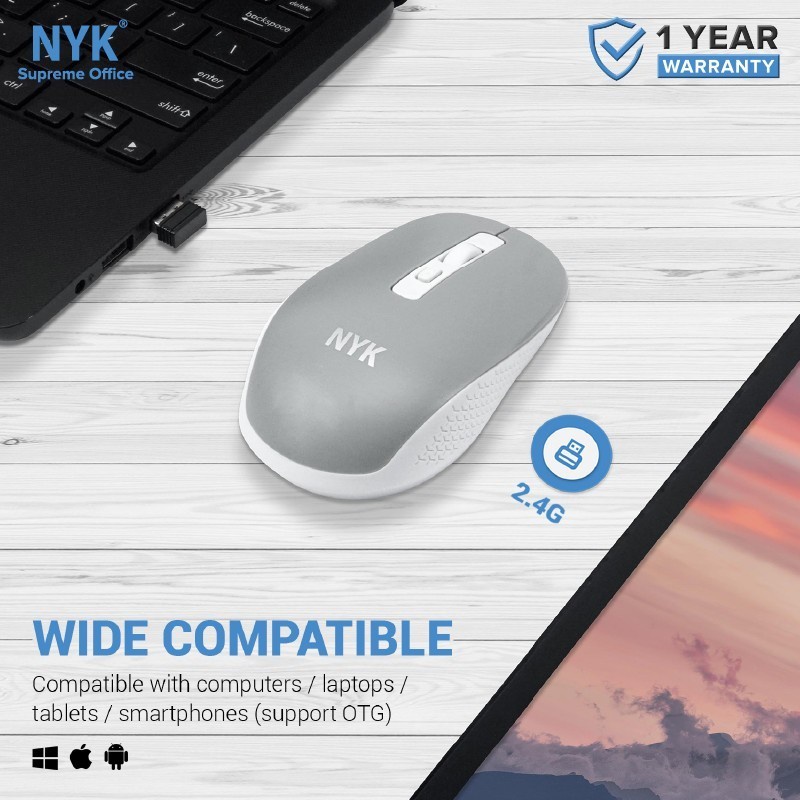 Mouse Wireless Silent NYK C20 Design Color Style Mouse