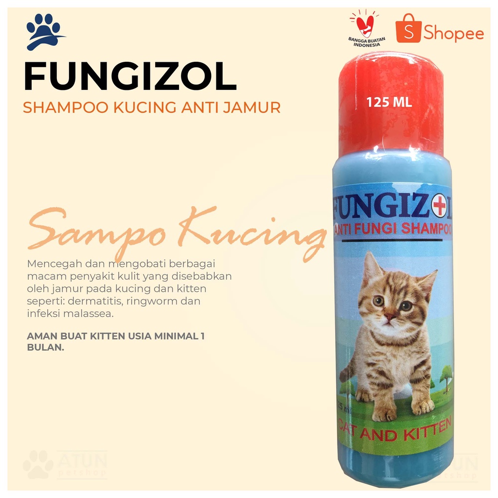 Jual SHAMPOO KUCING Anti Jamur Sampo FUNGIZOL Aman Buat Kitten Kualitas