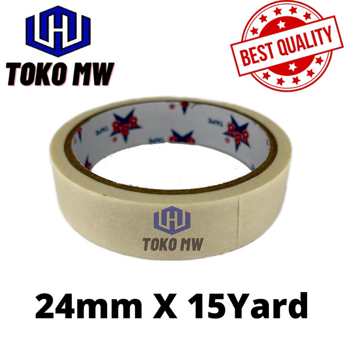 

LAKBAN KERTAS MASKING TAPE 24 mm X 15 yard - Putih