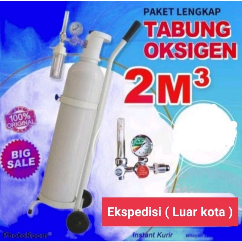 Jual Tabung Oksigen 2m3 Isi Full Settabung Oksigen 2m3 Tinggal Siap Pake Free Masker 