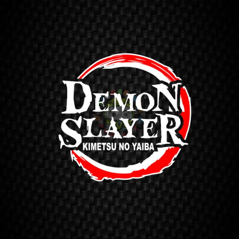 Stiker anime logo demon slayer cuting sticker tumpuk 2 variasi ukuran stikerr motor laptop helm