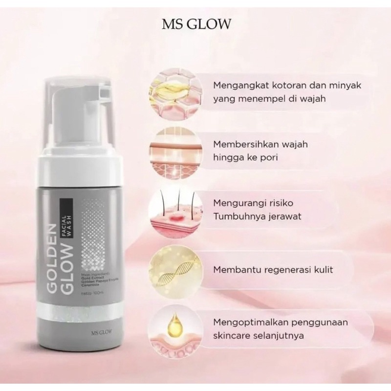 facial wash ms glow acne golden glow whitening ms glow original
