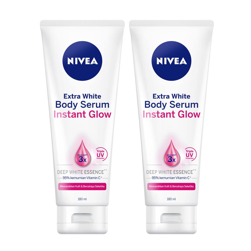 Promo Harga Nivea Body Serum Extra White Instant Glow SPF 33 180 ml - Shopee