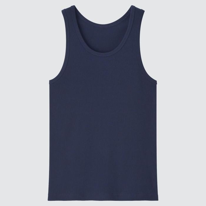 Inner Uniqlo Tank Top Rib Dry Warna Pria