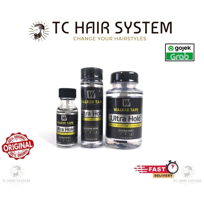 Perekat Toupee Lem Cair Ultrahold Doubletape ultrahold Lem Wig / Lem Rambut Palsu