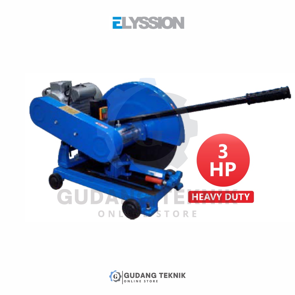 Mesin Potong Cut Off Heavy Duty 2200W ELYSSION ES-405 III 16&quot; / Cut Off Machine 3PHASE 3HP ELYSSION ES405 - Mesin Potong 380V ELYSSION ES 405