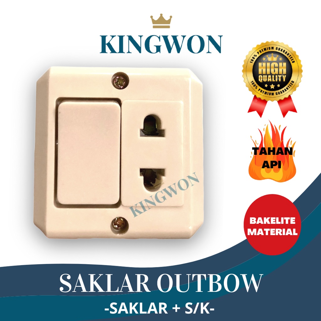 SAKLAR OB STOP KONTAK + SAKLAR SINGLE SWITCH SAKLAR OUTBOW ON/OFF