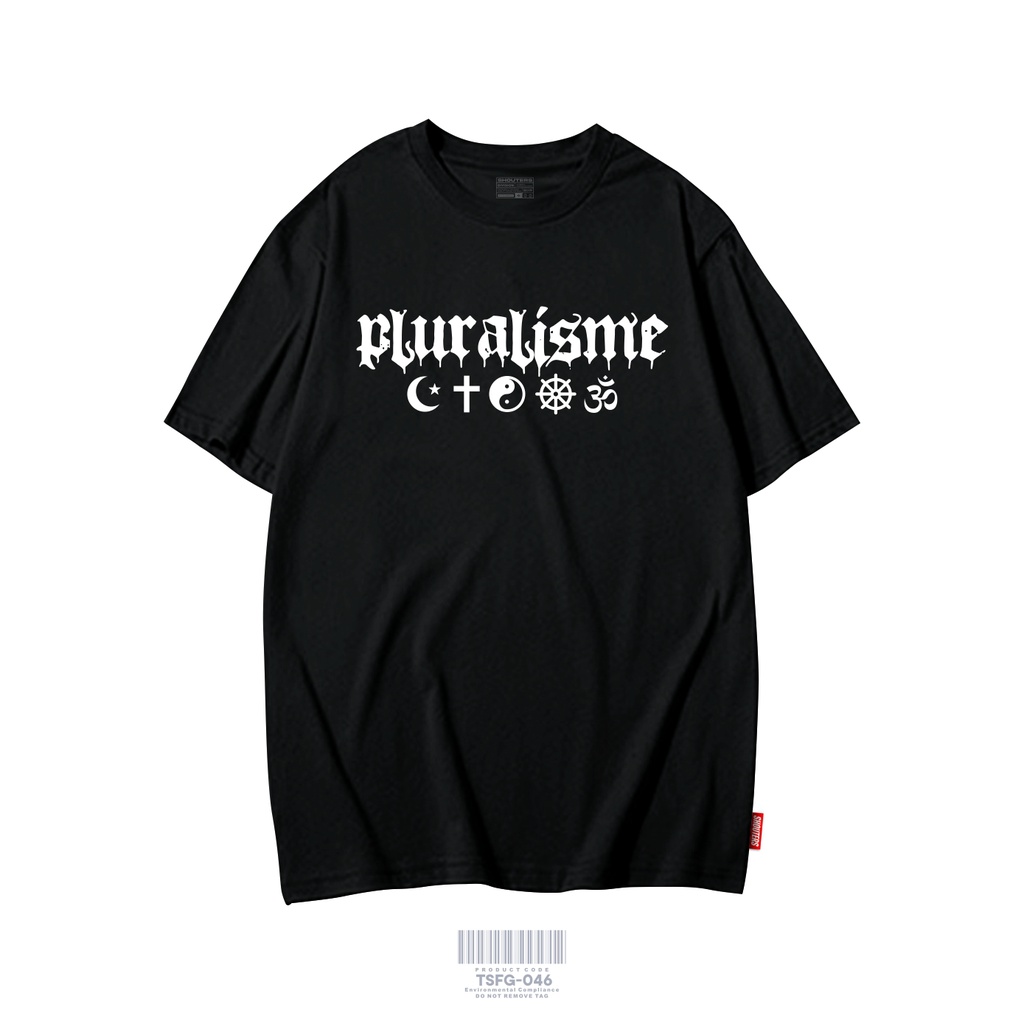 KAOS PLURALISME PAKAIAN PRIA HITAM KAOS HUMANITY