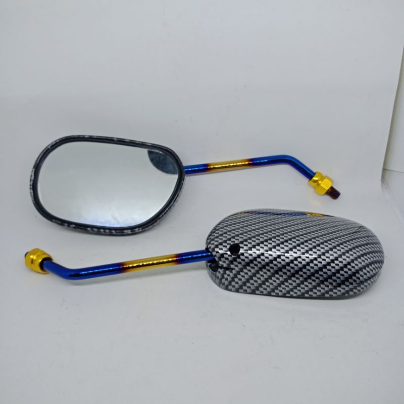 Spion carbon karbon twotone model yamaha mio Tangkai panjang