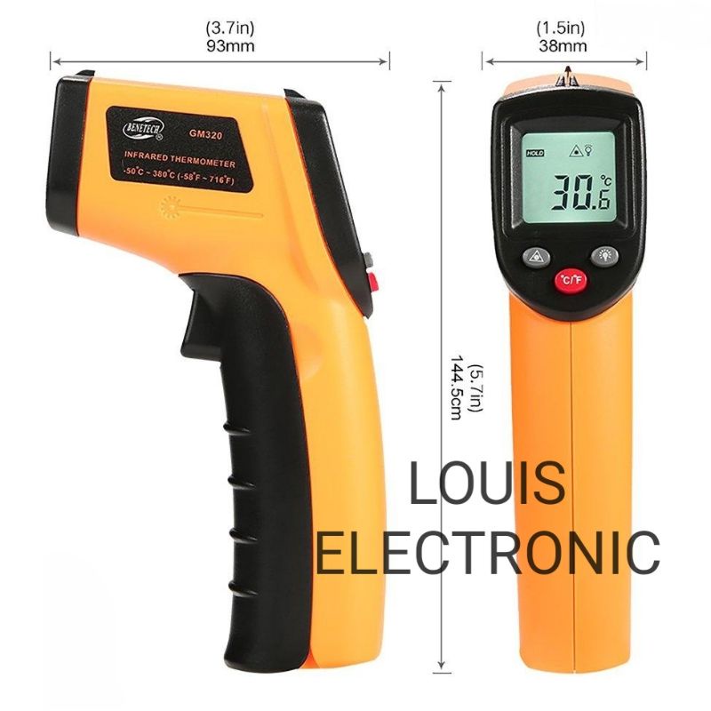 Thermometer Thermogun Infrared BENETECH GM320 ORIGINAL Thermogun Laser Alat Pengukur Temperatur Suhu Kualitas Terbaik