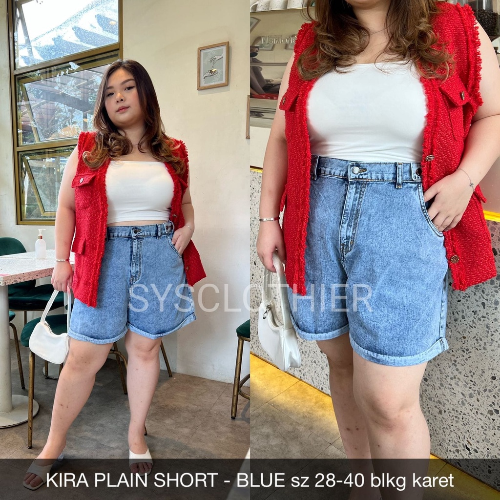 CELANA JEANS WANITA KIRA SHORT PLAIN-SYSCLOTHIER