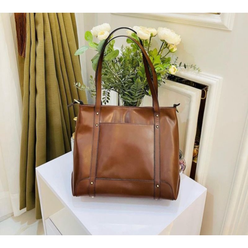 tas Tote bag kulit full up asli Garut