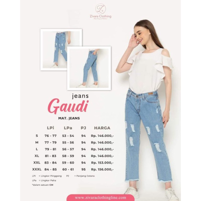 ORIGINAL✓GAUDI JEANS ZIVARA CLOTHING✓JEANS SOBEK KEKINIAN✓JEANS WANITA✓