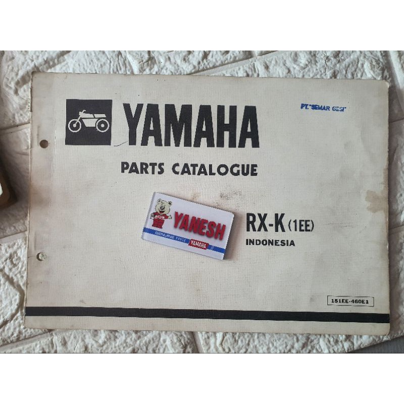 buku katalog catalogue yamaha rx king cobra tahun 1985 / 1986 kode 1EE  copyan