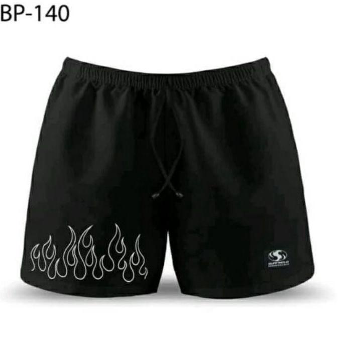 BOXER BLACK WHITE FIRE / SHORTPANT / BOXER PRIA / BOXER BLACK ON FIRE API [FM.18Oc22в]