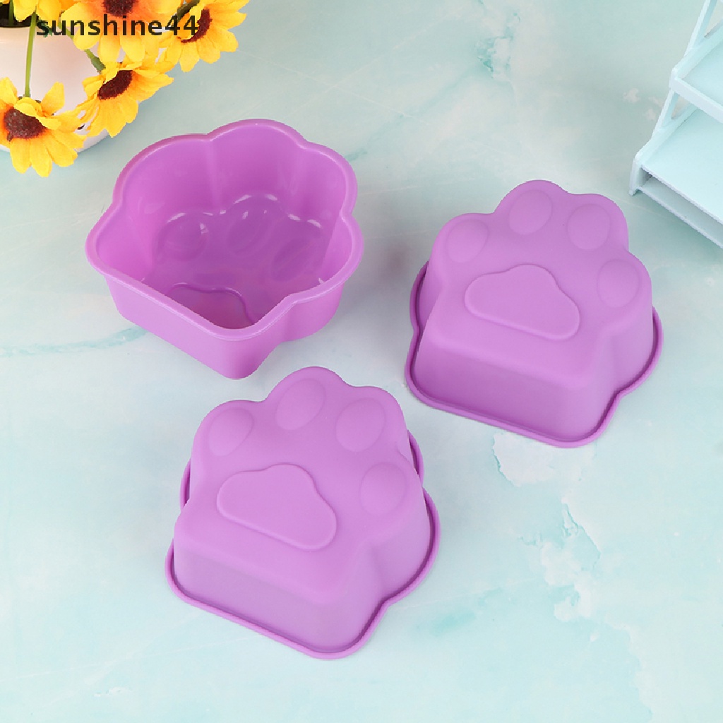 Sunshine Cetakan Kue / Pudding / Jelly DIY Bentuk Cakar Kucing Bahan Silikon Ukuran 8CM 3 &quot;