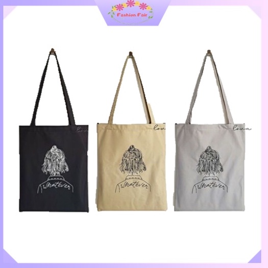 [LOKAL] Fashion Fair - TOTEBAG WHATEVER Dari JKT - BISA COD TOTE BAG WANITA MURAH MORYMONY