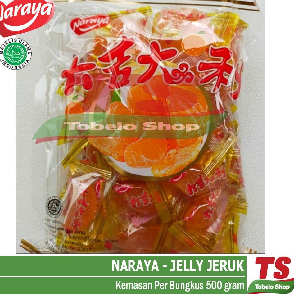 Produk Terbaik--NARAYA JELLY JERUK 500 GRAM / JELLY JERUK NARAYA / NARAYA JELLY ORANGE MANDARIN CAND