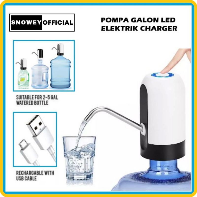 Jual Pompa Galon Elektrik Q2 Led Dispenser Air Minum Recharge Otomatis Pump Electric Wireless 3534