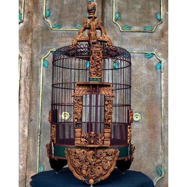 sangkar cungkok sangkar ukir motif naga sangkar burung anis