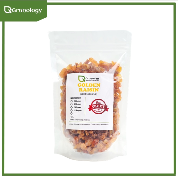 Golden Raisin / Kismis Kuning Kering (500 Gram) by Granology