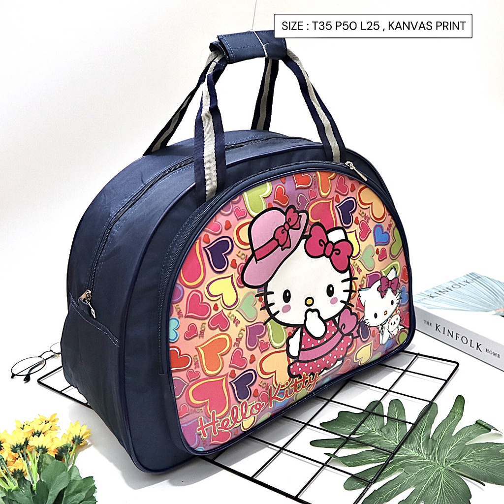 (BISA COD) tas pakaian wanita travel elle ukuran besar gambar print grosir semarang murah fashion