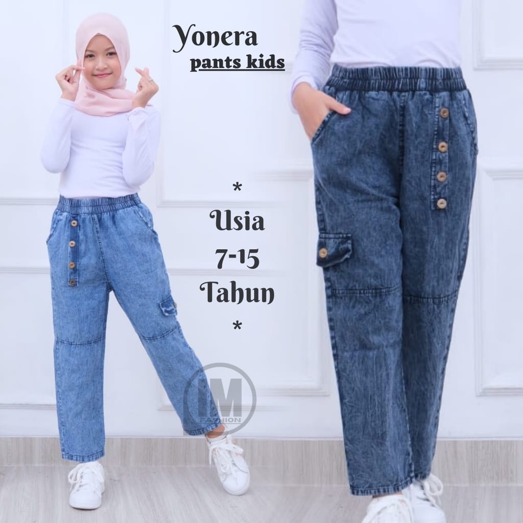 Yonera Kids 5-6th Celana Jeans Anak Snow Variasi Kancing