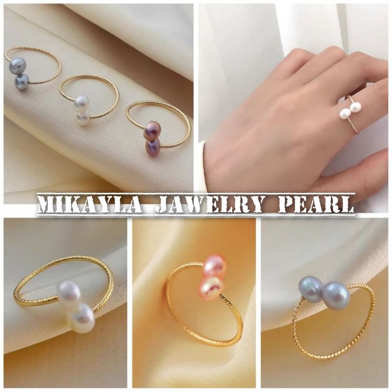 Cincin mutiara asli lombok|Cincin wanita mutiara asli lombok|Cincin wanita|Cincin mutiara tawar|Cinc
