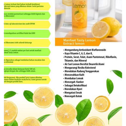 

10.10 BIG SALE FASION Tasty Lemon Pure (sari lemon 500 ml) !!