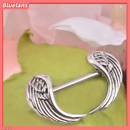 1pc Cincin Tindik Bentuk Sayap Bahan Stainless Steel Untuk Wanita