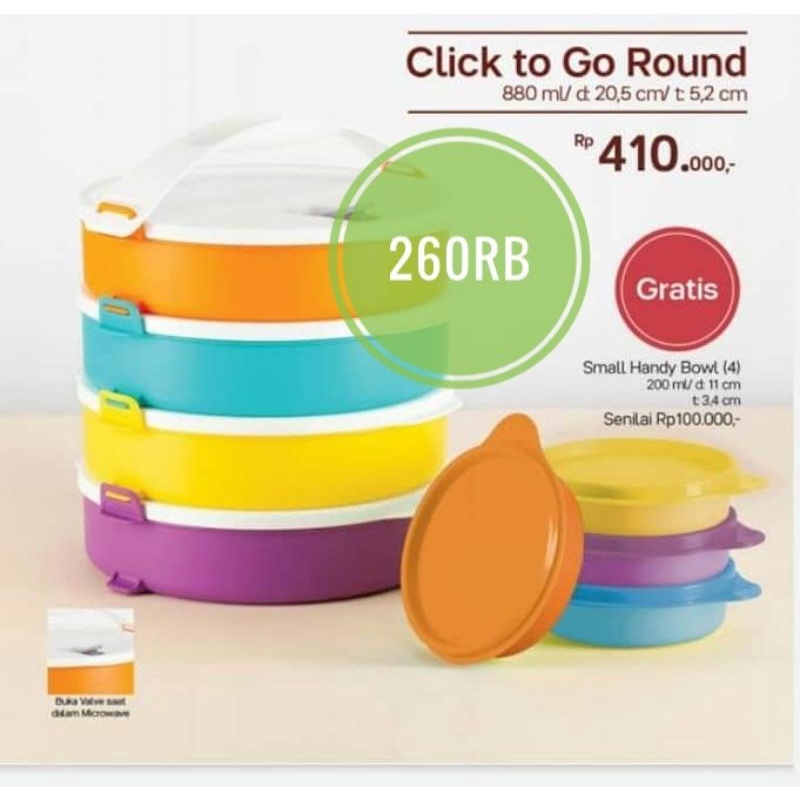 Rantang Tupperware FREE mangkok 4