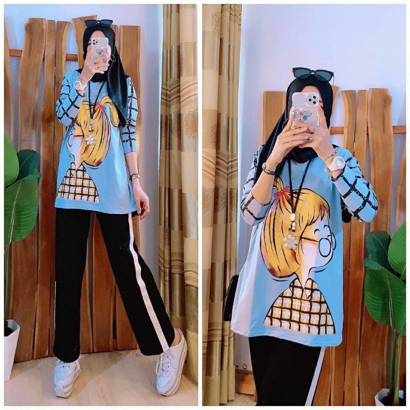 Mochi Top, KAOS WANITA CANTIK JUMBO FIT XXL LD 110-124 BAHAN KAOS IMPORT TERMURAH OOTD