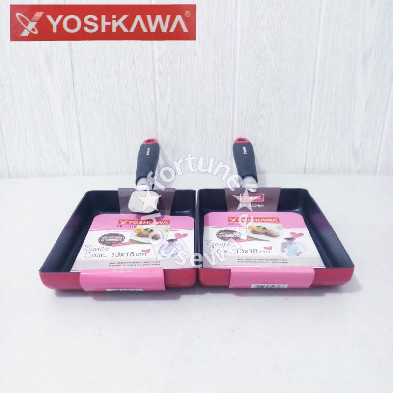 YOSHIKAWA Egg Pan / OMelette Pan / Multifunction Segi Teflon