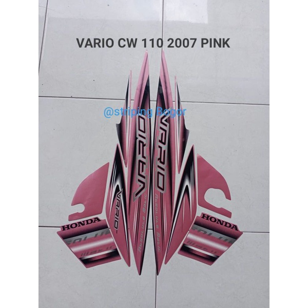 Stiker Striping Motor Honda Vario CW 110 2007 Full Pink
