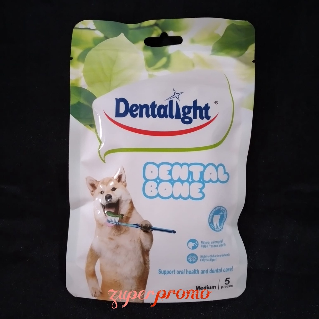 Dentalight Dental Bone 90gr Medium 5 pieces / Snack Anjing / Snack Dental