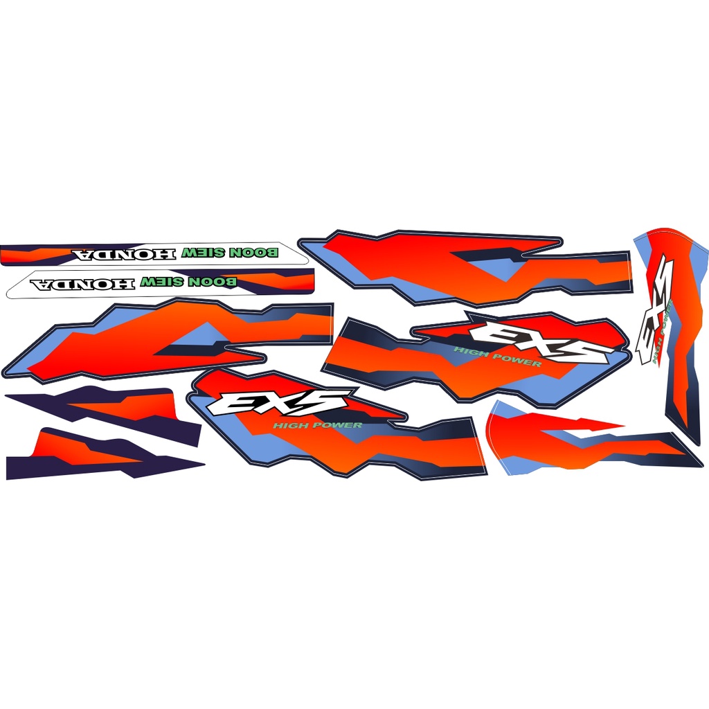 STIKER ASTREA PRIMA STAR STRIPING EX5 DREAM MALAYSIA VIETNAM THAILAND STIKER COSTUM