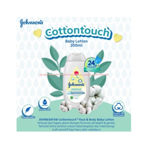 Johnson's Cottontouch Baby Top To Toe 500ml Hair Body Baby bath Sabun Shampo Bayi Johnson Jhonson Cotton Touch 2in1