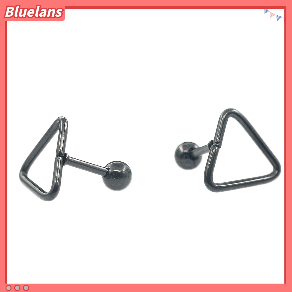 Anting Stud Tindik Tulang Rawan Telinga Bentuk Segitiga Untuk Wanita