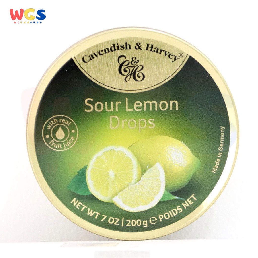 Permen Cavendish &amp; Harvey Sour Lemon Drops Candy 200 gr