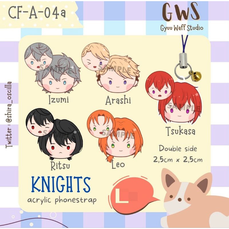 Ensemble stars fanmerch acrylic phonestraps, stiker